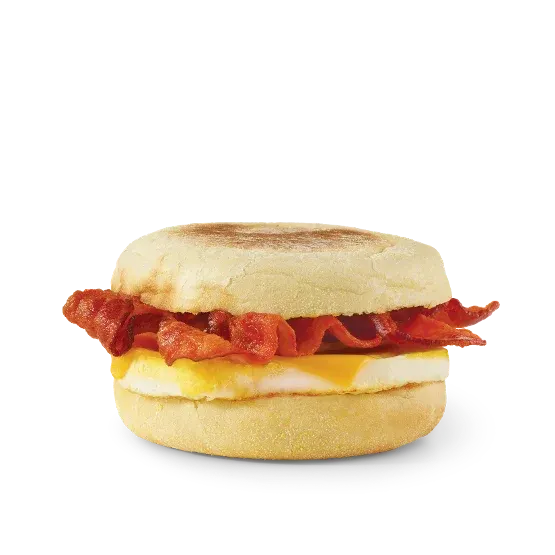 Wendy's Bacon Egg and Cheese English Muffin toasted sandwich